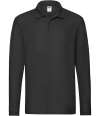 SS37M 63310 Premium Long Sleeve Polo Black colour image